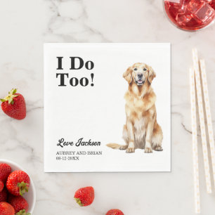 Serviette En Papier Moi Aussi ! Golden Retriever chien animal