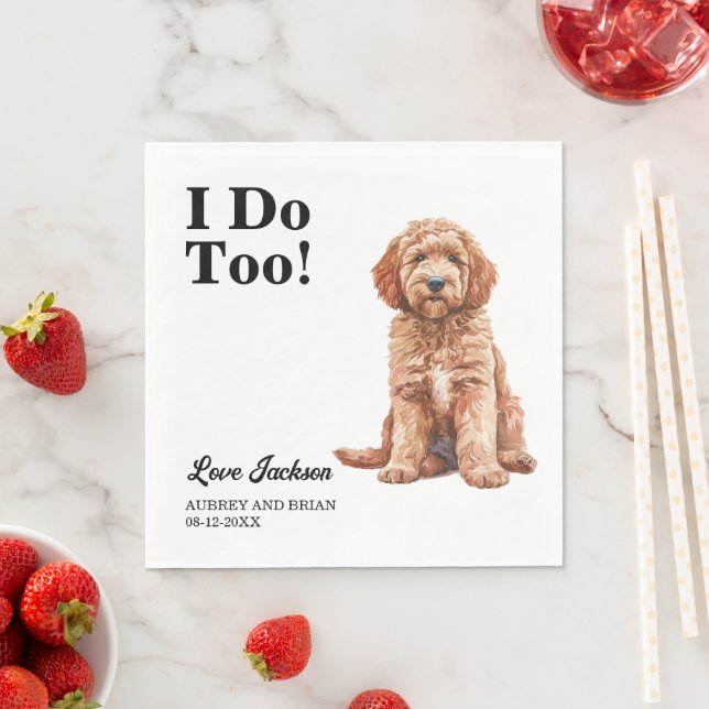 Serviette En Papier Moi Aussi ! Goldendoodle chien animal (En situation)