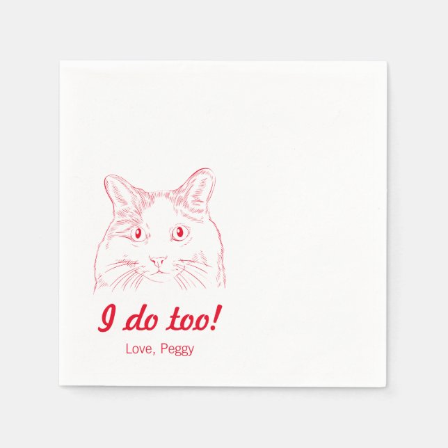 Serviette En Papier Moi aussi ! Napkins Mariage (Devant)