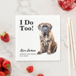 Serviette En Papier Moi aussi ! Serviettes en anglais Mastiff avec pho