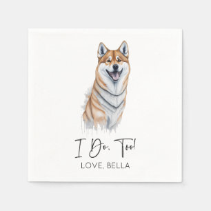 Serviette En Papier Moi Aussi ! Shiba Inu Chien Mariage animal