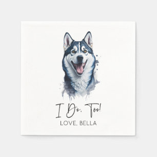 Serviette En Papier Moi Aussi ! Sibérie Husky Chien Mariage animal de