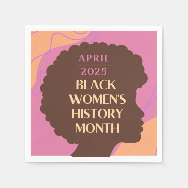 Serviette En Papier Mois de l'histoire des femmes noires (Devant)