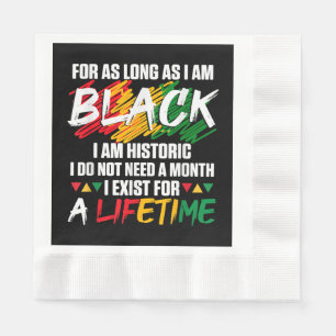 Serviette En Papier Mois de l'histoire des Noirs Pour aussi longtemps