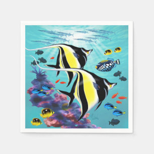 Serviette En Papier Molokini Cove Hawaiian Angel Poisson Tropical