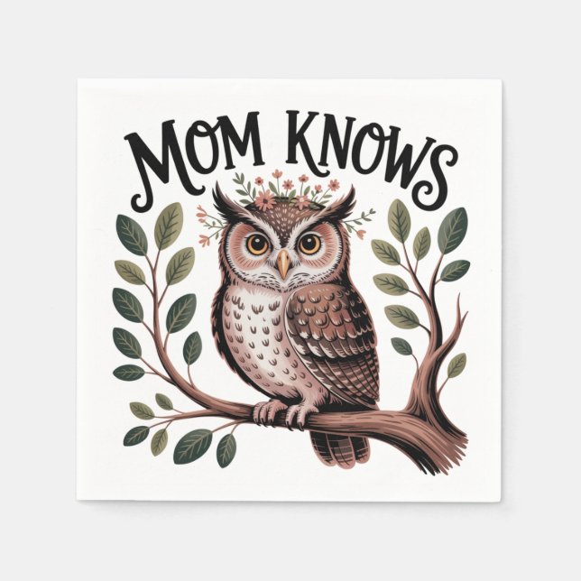 Serviette En Papier Mom Knows﻿ (Devant)