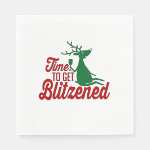 Serviette En Papier Moment de se faire Blitzener Noël Renne 