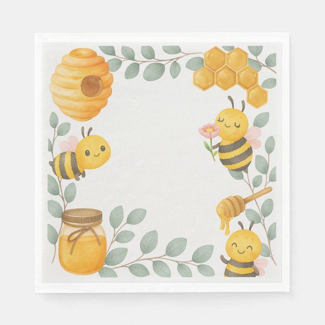 Serviette En Papier Mommy to Bee Baby Shower Luncheon Napkin (Devant)