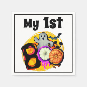 Serviette En Papier Mon 1er Halloween de Boo Cute Ghost Baby