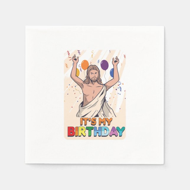 Serviette En Papier Mon anniversaire Jésus Christ Noël Noël Noël Noël  (Devant)