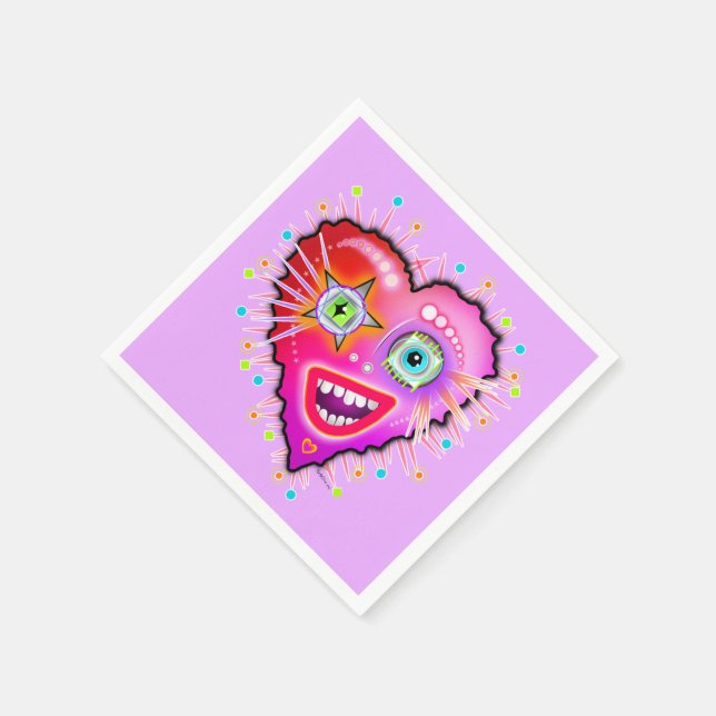 SERVIETTE EN PAPIER MON COEUR VA S'ÉCLAIRER (Coin)