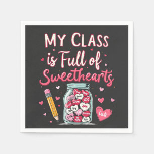 Serviette En Papier Mon cours est plein d'amour des arts Valentine Ens