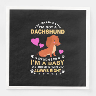 Serviette En Papier Mon Dachshund Est Mon Bébé