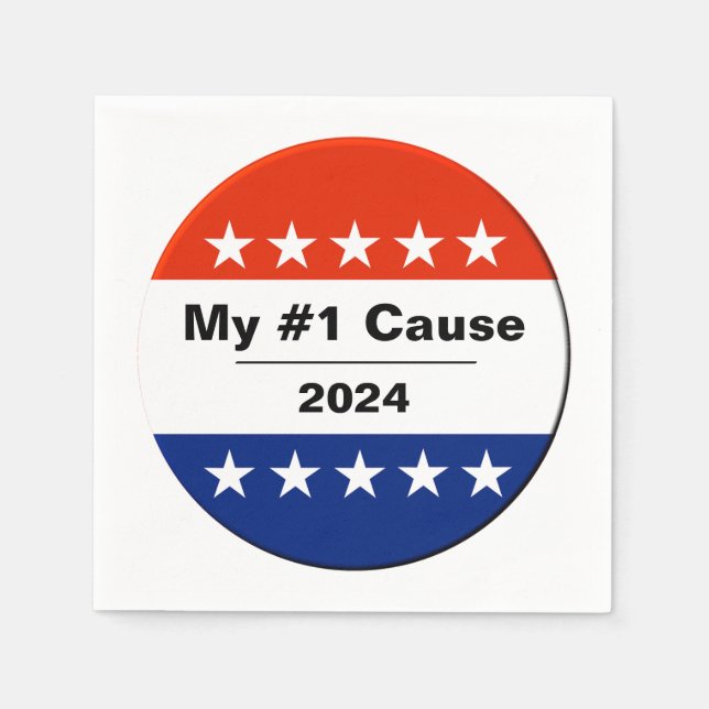 Serviette En Papier Mon numéro d'élection 2024 (Devant)