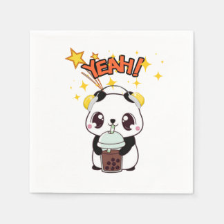 Serviette En Papier Mon Panda de Fête Mignon