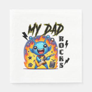 Serviette En Papier Mon père Rocks