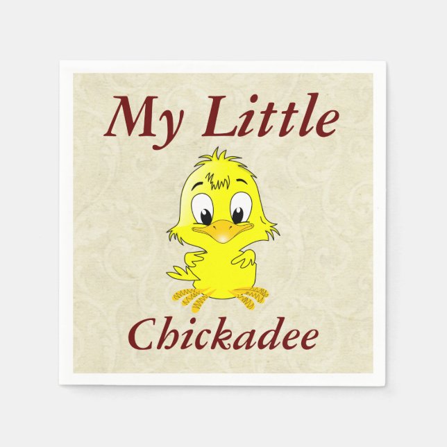 Serviette En Papier Mon petit papier de poulet Napkin (Devant)