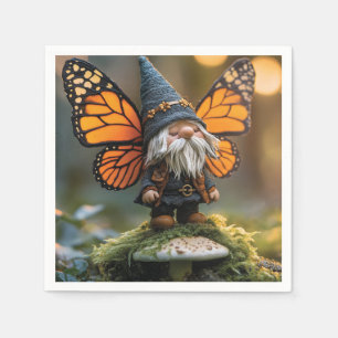 Serviette En Papier Monarque Papillon ailé Gnome - Créature Imaginaire
