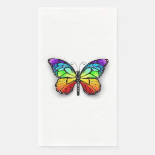 Serviette En Papier Monarque papillon arc-en-ciel