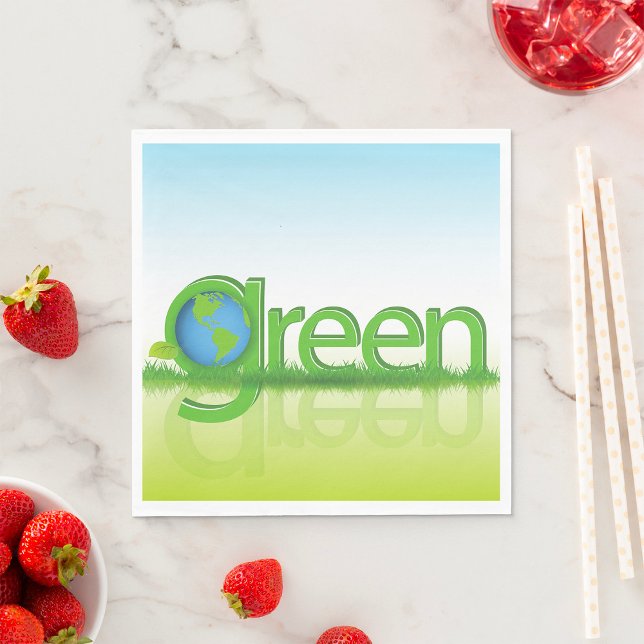 Serviette En Papier Monde vert (Créateur téléchargé)