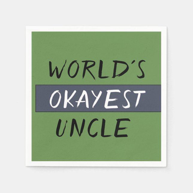 Serviette En Papier Mondes Okayest oncle drôle (Devant)