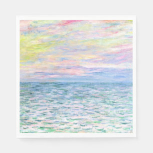 Serviette En Papier Monet - Coucher de soleil à Pourville, art