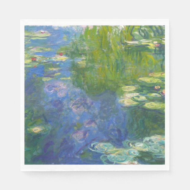 Serviette En Papier Monet Lys d'eau Papier serviettes (Devant)