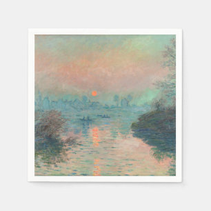 Serviette En Papier Monet Sunset Seine Beaux-Art Impressionnisme