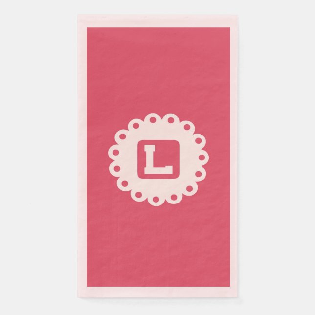 Serviette En Papier MONOGRAM "L" Papier Napkin (Devant)
