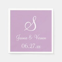 Monogram Lilac Serviettes Monochromatiques