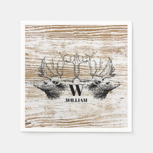 Serviette En Papier Monograme de Woodland