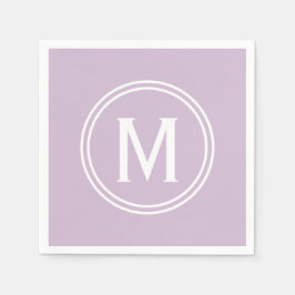 Serviette En Papier Monogramme à cadre rond personnalisé Lavender mode