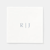 Monogramme bleu poussiéreux Initiales Mariage mini