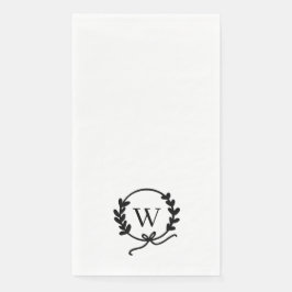 Serviette En Papier Monogramme de couronne à main lunaire