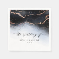 Monogramme de Mariage bleu Dusty