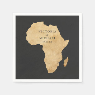 Serviette En Papier Monogramme Floral Bohème Safari Africain
