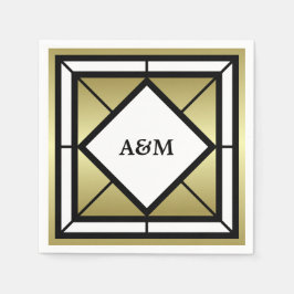 Serviette En Papier Monogramme initial