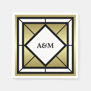 Serviette En Papier Monogramme initial