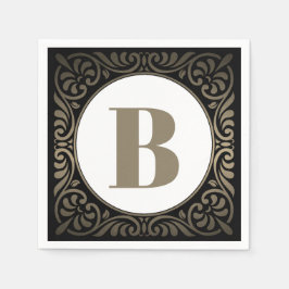 Serviette En Papier Monogramme initial