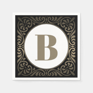 Serviette En Papier Monogramme initial