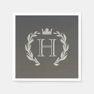 Serviette En Papier Monogramme Laurel Wreath