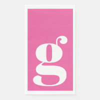 Monogramme minimal initial en gras rose chaud