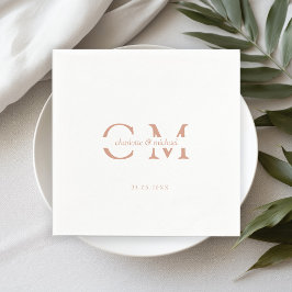 Serviette En Papier Monogramme minimal moderne