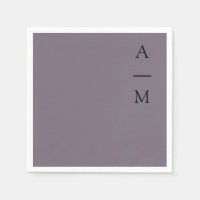 Monogramme minimaliste Mariage violet chic Dusty c
