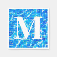Monogramme Monogramme Piscine Bleue Aquatique