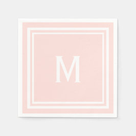 Serviette En Papier Monogramme personnalisé de base moderne élégant Pe