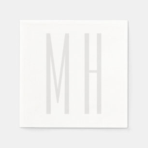 Serviette En Papier Monogramme professionnel moderne minimaliste simpl