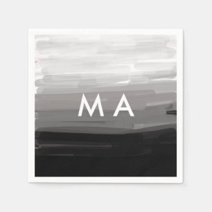 Serviette En Papier Monogramme simple ajoutez votre lettre de nom homm