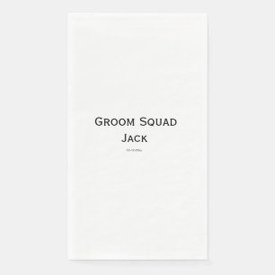 Serviette En Papier monogramme simple personnalisé ajoutez votre nom m