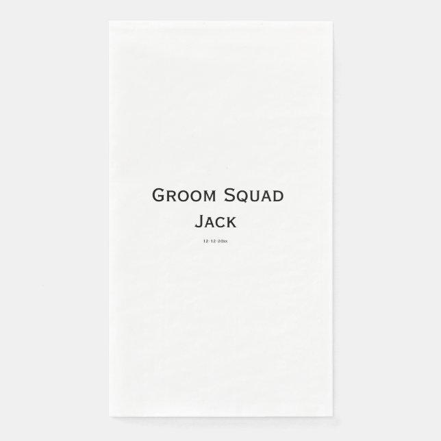 Serviette En Papier monogramme simple personnalisé ajoutez votre nom m (Devant)